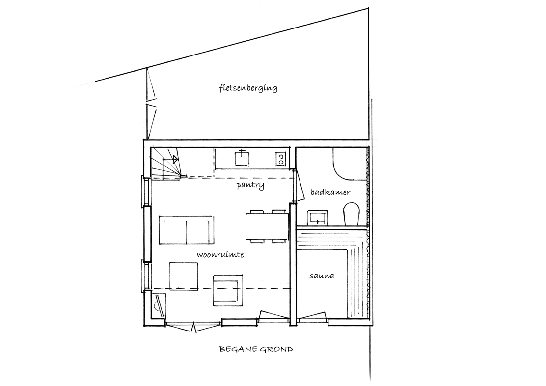 Bouwtekening begane grond